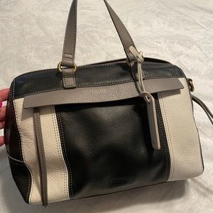 Small Black and White Fossil handbag